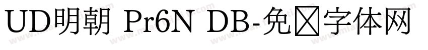 UD明朝 Pr6N DB字体转换
